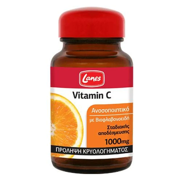 Lanes Βιταμίνη C 1000 mg 60 Μασώμενα Δισκία
