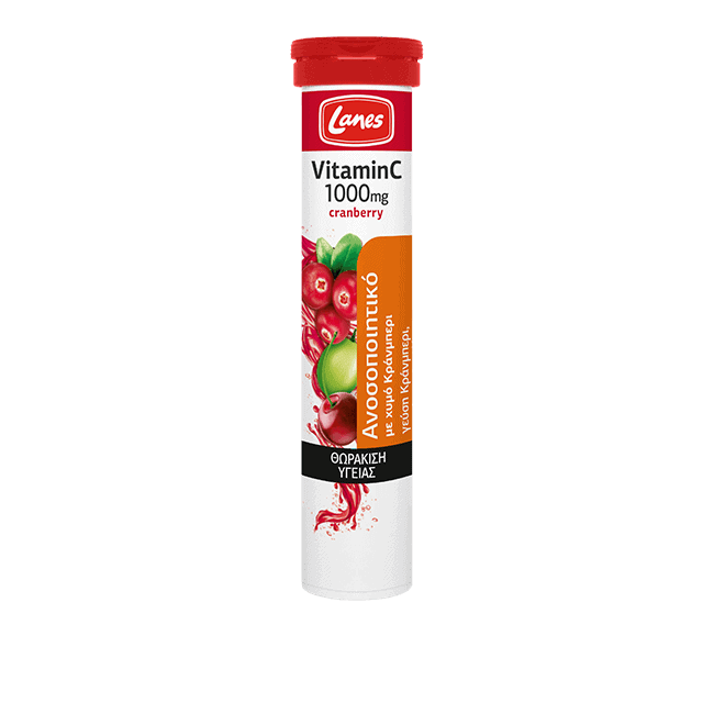 Lanes Βιταμίνη C 1000mg με χυμό Κράνμπερι